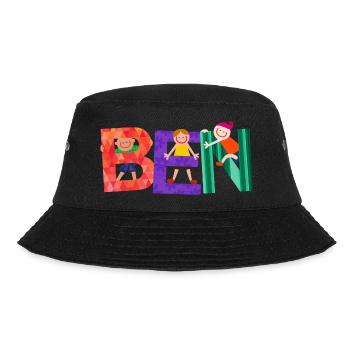 Ben - Bucket Hat - Schwarz - Vorne - Lela (165cm)