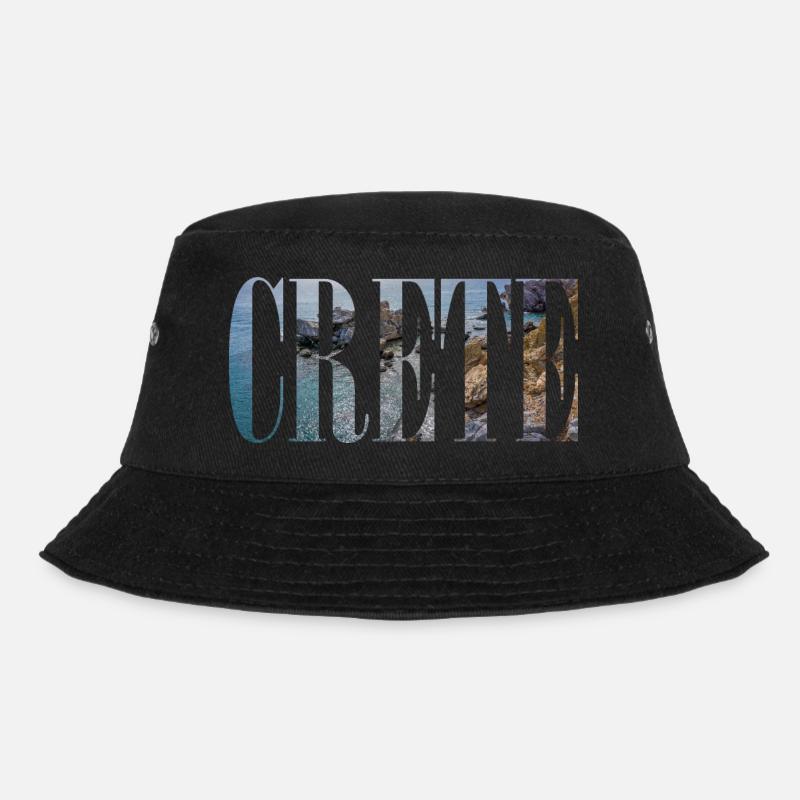 Kreta Urlaub mit Strand Griechenland - Bucket Hat - Schwarz