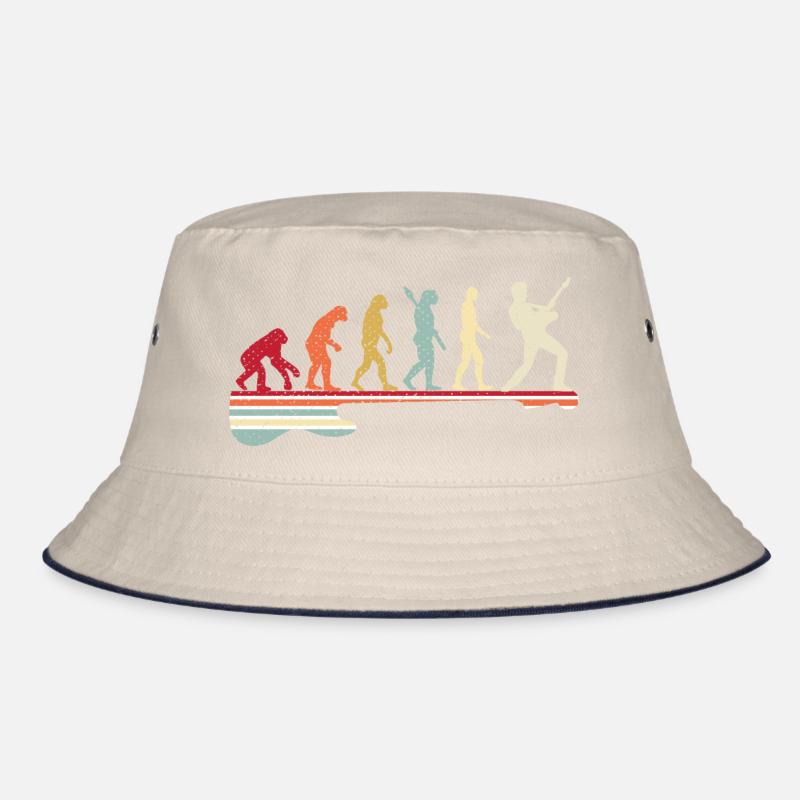 Evolution to guitarist, I like notes and music Bucket Hat