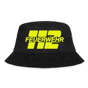 FEUERWEHR 112 - Freiwillige Feuerwehr FW030 - Bucket Hat - Schwarz - Vorne - Lela (165cm)