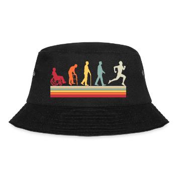 Therapeut Human Evolution Vintage Physiotherapeut - Bucket Hat - Schwarz - Vorne - Lela (165cm)