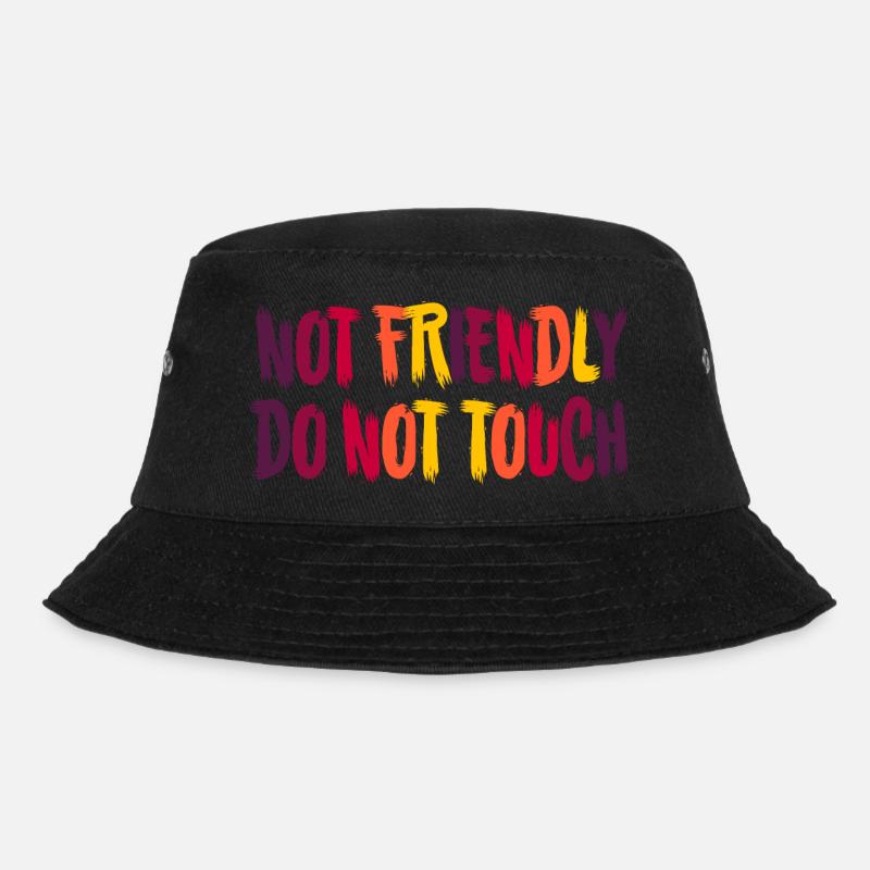 Bitte nicht berühren - ich bin nicht freundlich! - Bucket Hat - Schwarz