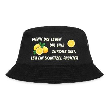 Zitrone - Bucket Hat - Schwarz - Vorne - Lela (165cm)