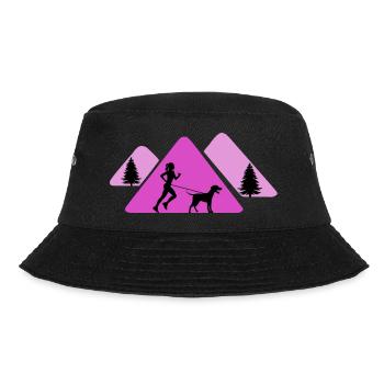 canicross running with dog dog dog trainer - Bucket Hat - black - Front - Lela (165cm)