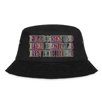 spruch windhund spaß berge geschenk kneipensport - Bucket Hat - Schwarz - Vorne - Lela (165cm)