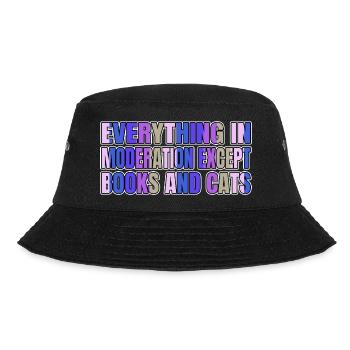 frequent readers book lover persian pet lover - Bucket Hat - black - Front - Lela (165cm)