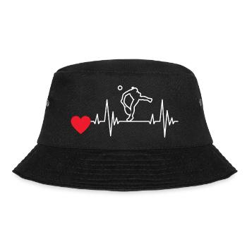 Tennisspieler Tennis Tennisschläger Tennisverein - Bucket Hat - Schwarz - Vorne - Lela (165cm)
