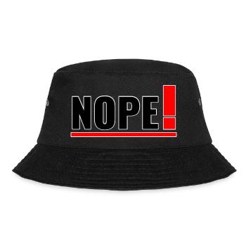 NOPE! - Bucket Hat - Schwarz - Vorne - Lela (165cm)