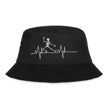 Dancing Halloween Skeleton Heartbeat - Bucket Hat - black - Front - Lela (165cm)