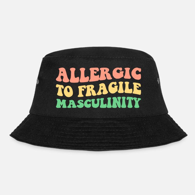 Allergisch gegen zerbrechliche Männlichkeit V - Bucket Hat - Schwarz