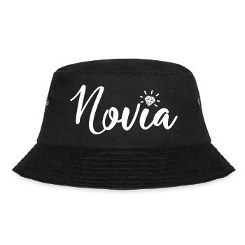 Novia Girlfriend Engagement Bridal Shower Wedding - Bucket Hat - black - Front - Lela (165cm)