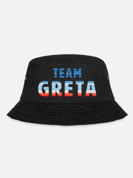 Team Greta | Warming Stripes - Bucket Hat - Schwarz