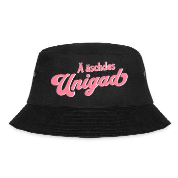 Ostdeutsch Unigad Unikat Dialekt - Bucket Hat - Schwarz - Vorne - Lela (165cm)