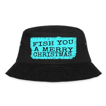 Bass Fishing Funny Animals Christmas Vacation - Bucket Hat - black - Front - Lela (165cm)