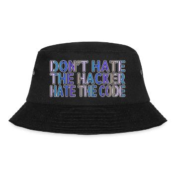anonymous hacker analyst funny sayings - Bucket Hat - Schwarz - Vorne - Lela (165cm)