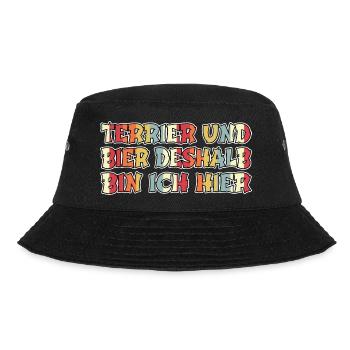 hundefreund hopfen männerabend 18 geburtstag cool - Bucket Hat - Schwarz - Vorne - Lela (165cm)