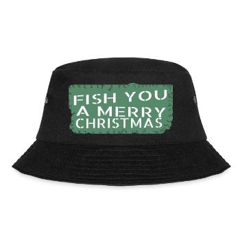 animals fishing rod christmas tree - Bucket Hat - Schwarz - Vorne - Lela (165cm)