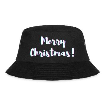 Frohe Weihnachten! - (Frohe Weihnachten)! - Bucket Hat - Schwarz - Vorne - Lela (165cm)