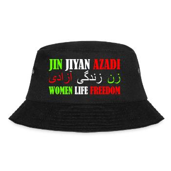 jin jiyan azadi women life freedom - Bucket Hat - Schwarz - Vorne - Lela (165cm)