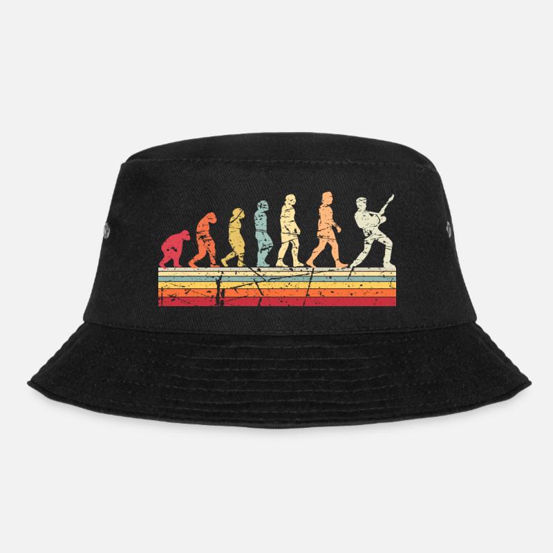 Human Evolution Guitar Band Retro Vintage - Bob - noir