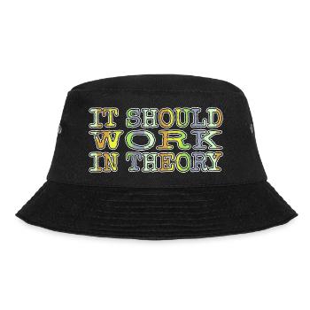 present idea geek job biomedical engineering - Bucket Hat - Schwarz - Vorne - Lela (165cm)