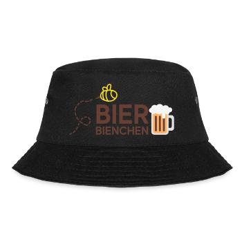 Süßes Bier Bienchen Design für Bierfans | Geschenk - Bucket Hat - Schwarz - Vorne - Lela (165cm)