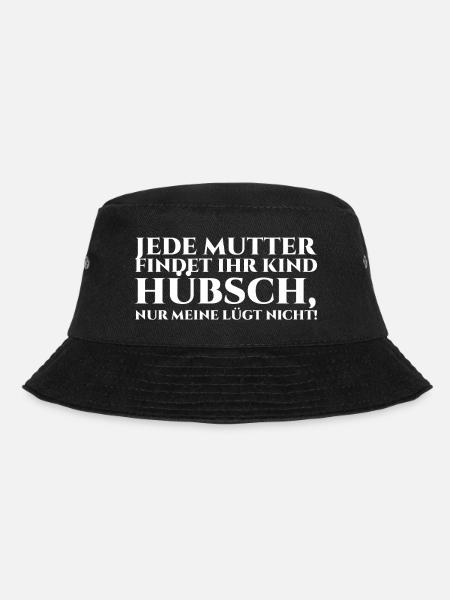 Jede Mutter findet ihr Kind hübsch, white - Bucket Hat - Schwarz