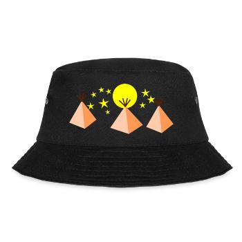 Tippie Mond und Sternejn - Bucket Hat - Schwarz - Vorne - Lela (165cm)