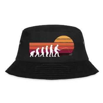 Fishing Evolution Dad Fisherman for Father's Day - Bucket Hat - Schwarz - Vorne - Lela (165cm)