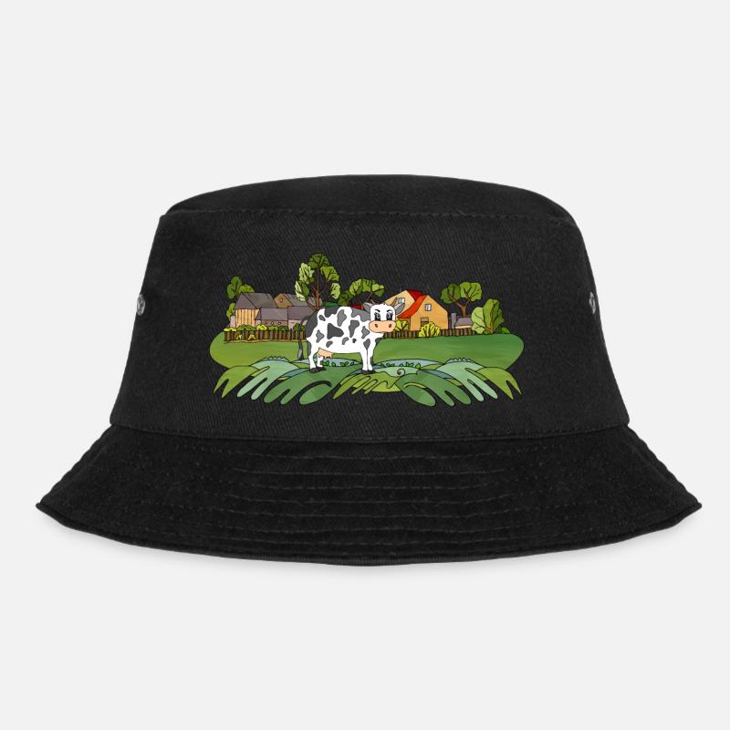 Paysage avec une vache - Bob - noir