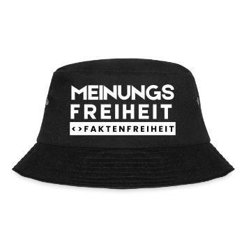Meinungsfreiheit nicht Faktenfreiheit 2 - Bucket Hat - Schwarz - Vorne - Lela (165cm)