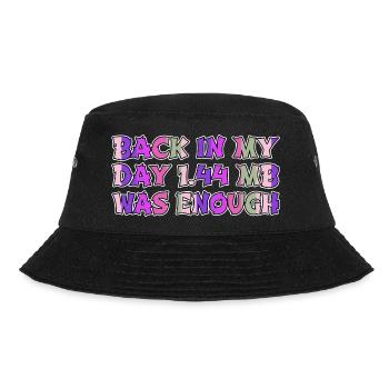 joke bday funny humor present idea fathersday - Bucket Hat - Schwarz - Vorne - Lela (165cm)