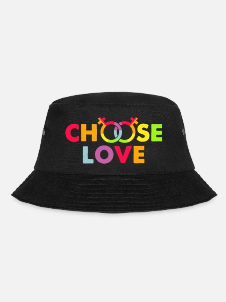 LGBT, Regenbogen, schwul - Bucket Hat - Schwarz