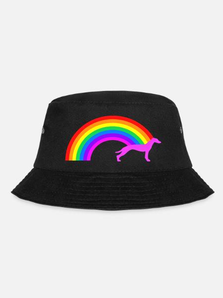 Greyhound Rainbow - Bucket Hat - black