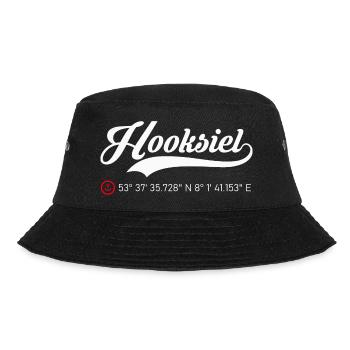 Hooksiel Koordinaten - Bucket Hat - Schwarz - Vorne - Lela (165cm)