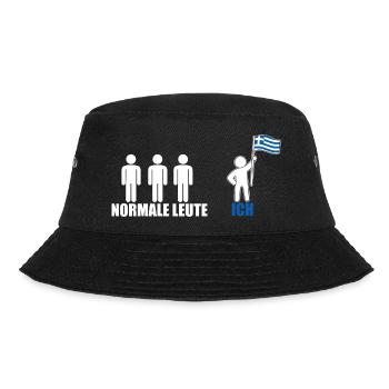Griechen Grieche Griechenland - Bucket Hat - Schwarz - Vorne - Lela (165cm)