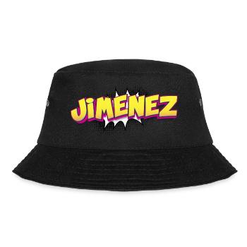 Jimenez benutzerdefinierter Name Comic-Stil Pop-Art, - Bucket Hat - Schwarz - Vorne - Lela (165cm)