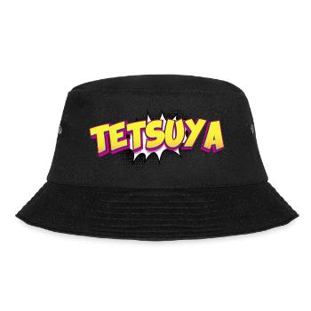 Tetsuya benutzerdefinierter Name Comic-Buch-Stil Pop-Art, - Bucket Hat - Schwarz - Vorne - Lela (165cm)