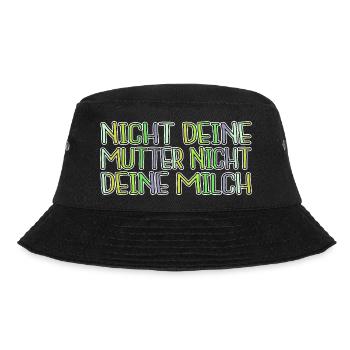 essen veganes essen lustig geburtstagsgeschenkidee - Bucket Hat - Schwarz - Vorne - Lela (165cm)