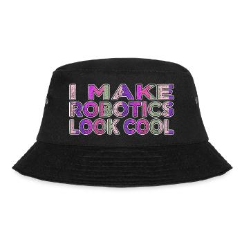 funny gift artificial automation job bday - Bucket Hat - Schwarz - Vorne - Lela (165cm)