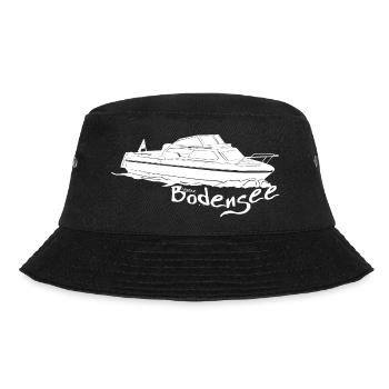 Motorboot weiss - Bucket Hat - Schwarz - Vorne - Lela (165cm)