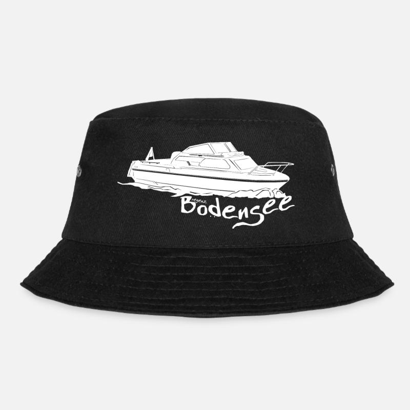 Motorboot weiss - Bucket Hat - Schwarz