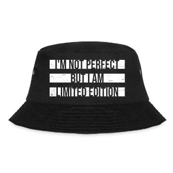 I'm Not Perfect But I Am Limited Edition Quote - Bucket Hat - black - Front - Lela (165cm)