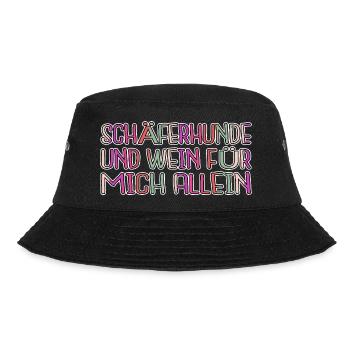 zu vino sag haustier schäferhund terrier - Bucket Hat - Schwarz - Vorne - Lela (165cm)