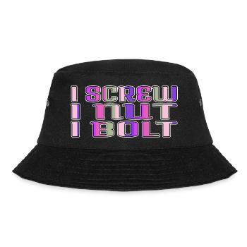 aircraft mechanic tools birthday present idea - Bucket Hat - Schwarz - Vorne - Lela (165cm)