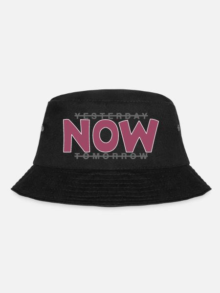 Lebe jetzt - lebe im hier und jetzt - Bucket Hat - Schwarz