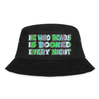 Funny Quote Literary Book Lover Cat Funny - Bucket Hat - black - Front - Lela (165cm)