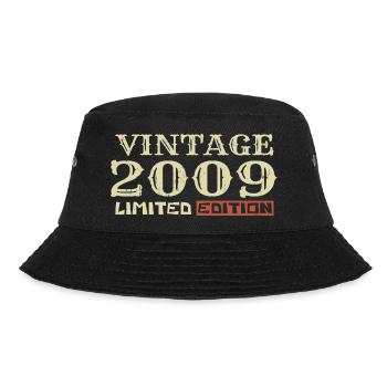 2009 Vintage: 15th Anniversary Unique Retro Gift - Bucket Hat - black - Front - Lela (165cm)