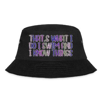 biker cool fun statement birthday present idea - Bucket Hat - Schwarz - Vorne - Lela (165cm)