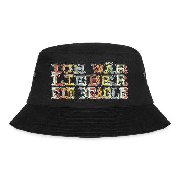 pfote pudel welpe zitat geschenkidee bluthund - Bucket Hat - Schwarz - Vorne - Lela (165cm)